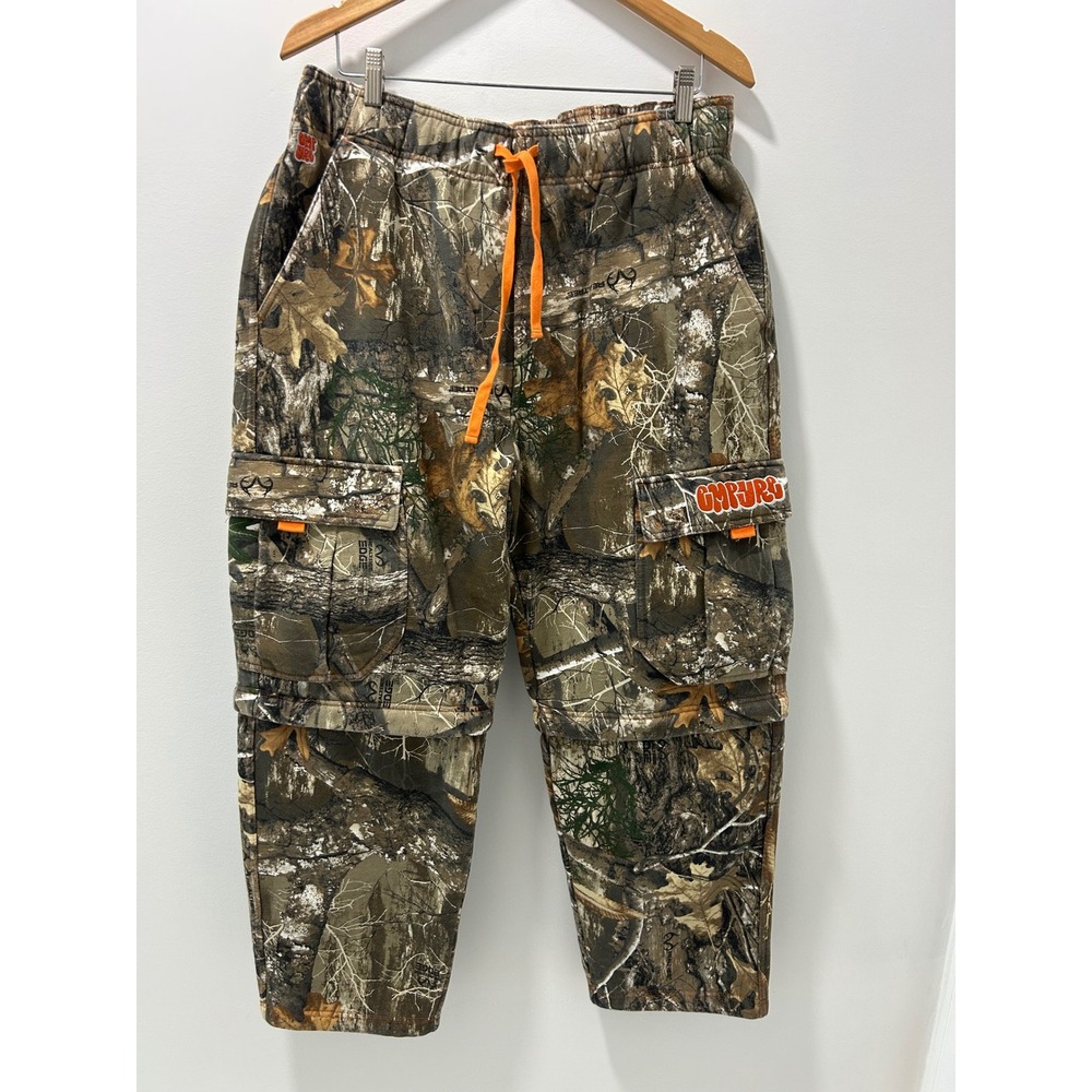 Gnarcotic Realtree Edge Camo Zip Off Cargo Pants Mens XL Fleece Convertible NEW